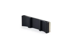 Essentra Adhesive Cable Clips Flat Cable Grip Black UL94 V0 PVC DFCC Dual Flat Cable Clamp With Adhesive Base