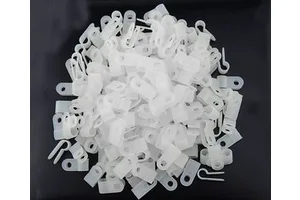 Cable Clamp R-Type Cable Clip Wire Clamp 1/2" Nylon Screw Mounting Cord Fastener Clips with Screws for Wire Management