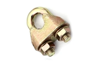 DIN1142 Rigging Cable Fittings Yellow Zinc Plated Electric Adjustable Malleable Wire Rope Clips