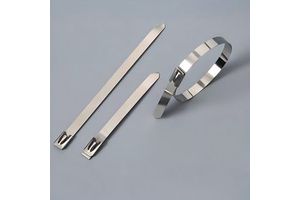 316 Stainless Steel Cable Ties 4.6x201mm Self-Locking Reusable for Marine/Electrical