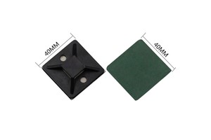 Green Glue 40*40mm Black Self Adhesive Nylon Plastic Zip Cable Wall Tie Bracket Wall Anchor Clip Clamp Mount
