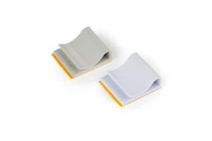 Essentra Adhesive Mount Flat Cable Clamp Wire Clip Cable Organiser CFCC Flat Cable Clamp On Adhesive Base
