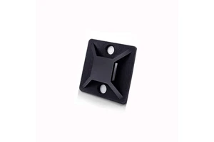 Yellow Glue 20x20mm Sticky Black Self Adhesive Nylon Plastic Zip Cable Wall Tie Bracket Wall Anchor Clip Clamp Mount