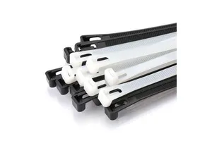 New Release Adjustable Zip Ties 200mm Flexible Nylon66 Anti-Acid Heat Resistant Reusable Industrial Use Cable Ties