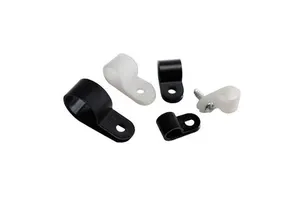 Plastic R Type Cable Clips,Nylon Cable Clamp for Cable Wire Organizer