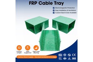 Insulated Fiberglass Cable Tray for High Temperature Environments Excellent Drainage Corrosion Resistant Frp Cable Tray