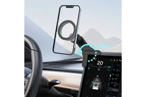 Car Center Console Desktop Computer Right-Angle Display Magnetic Navigation Phone Holder ABS Material Adhesive Pad Mounting