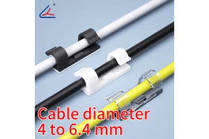 Lianyang Factory Self-Adhesive Cable Clips 4-6.4mm Wire Organizer Nylon Fixed Clamps Earphone Line Holder