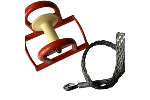 High Strength 40-50mm Cable Pulling Grip Double Pulling Eye Light-Medium Duty Wire Mesh Cable Clips