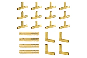 High Quality NPT 1/2 Brass High Corrosion-resistant Pneumatic Fitting Hose Barb Tee Elbow Customizable For Pneumatic System