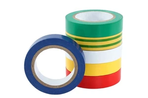 10m PVC Insulating Tape Black with Rubber Adhesive Flame Retardant for General Purpose Electrical Insulation