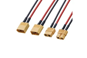 Custom Wire and Cable XT60H- Male Female Connector Red Black Cable XT60 Bullet Plug Connectors 14AWG Wire ASW16