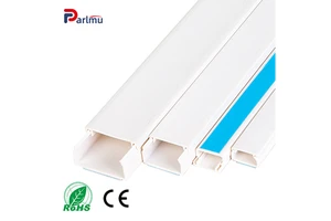 Flame Retardant PVC Wire Cable Trunking with Adhesive Sticker in Full Sizes and Fittings Half Round Cable Trunking Tray