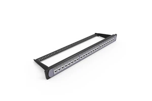 24 Ports 1U Style Fiber Optic Patch Panel with Cable Management Bar CAT6A/CAT6/CAT5E 24 Port UTP Copper Patch Panel