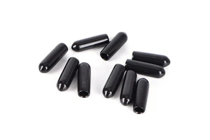 Black Rubber Automotive Cable End Caps Model Number Rubber End Caps 10pcs 3/4/5/6/7/8MM 1:1 Shrink Ratio Fixed Parts