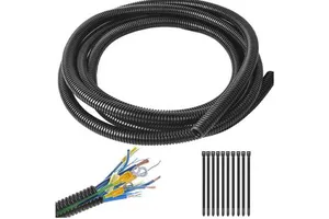 1/4 Inch to 2 Inch Split Wire Loom Conduit Polyethylene Tubing Black Color Sleeve Tube PE Flexible Conduits
