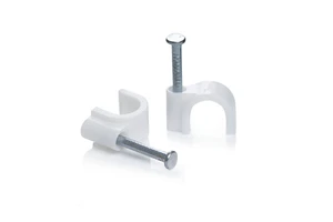 Round Cable Clip Nail Wire Holder Plastic Wall Cable Fixing Clamp Electrical Wiring Accessories 4mm 6mm 8mm