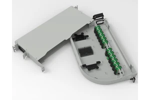 GR Series 1U High-Density Fiber Patch Panel 48 LC/SC Ports Easy Rotary Tray Data Center & Telecom Use