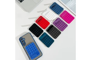 Silicone Phone Case Metal Folding Bracket Adhesive Mount Compatible Anti-Slip Mobile Accessory Suction Cup Phone Grip Holders