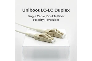 LC Uniboot Duplex Patch Cable Space Saving Fiber Jumper For Data Center High Density Cabling OS2/OM3/OM4/OM5