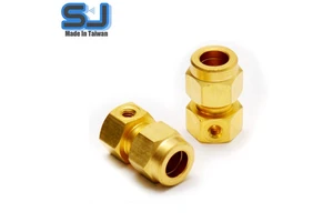 Taiwan Brass 3/8" Union Connector Pipe Fitting For Water Nozzle
