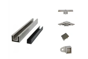 Stainless Steel 25*21MM Slotted U Channel Tube Top Rail End Cap