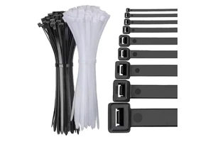 5*100mm 2.5mm Nylon 66 White Self-Locking Cable Ties for Electrical Cables Environmentally Friendly and Durable