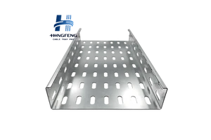 Custom Aluminum Alloy Cable Management Metal Perforated Cable Tray Fireproof Tray Type Hot Dip Galvanized Cable Tray 75*450
