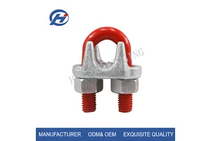 US Type Heavy Duty Drop Forged Wire Rope Clips Model 1/8 - 3 1/2 inch Galvanized Carbon Steel U Bolt Style Cable Clips