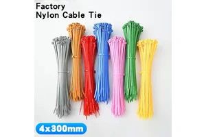 12-Inch Self-Locking Nylon Cable Ties 18lbs 100pcs Plastic Zip Ties 300*3.6mm Cable Tie Wraps for Indoor & Outdoor Use
