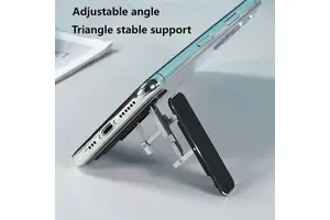 Aluminum Alloy Mini Foldable Portable Phone Holder, Phone Support Bracket, Back Adhesive Bracket