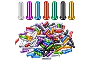 100pcs Cable Ends Caps Cycling Cable End Crimps Bikes Brake Tips Shifter Cable Ends for Road Bike and Mountain Bicycle,Random Co