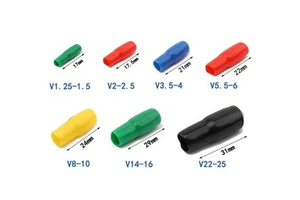 Ashan V-16 Flexible PVC Vinyl Insulation End Cap for Wire Terminals ROHS & CE Certified Soft Protective Sleeve