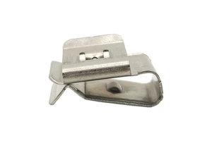 90 Degree Solar Panel Cable Clips Durable Stainless Steel Silver White 1.1-4.5mm Thickness PV Cable Management Clips for Solar