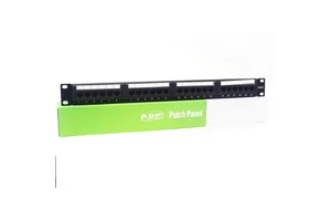 Good Quality 24 Ports RJ45 Cat5E CAT6 Shielded STP UTP Patch Panel Zinc Alloy Thicken with Back Bar Blank for Lan Cable