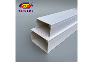 Outdoor Cable Cover Wiring Adhesive Electric Cable Channel Rectangular Square Plastic Conduit PVC Trunking