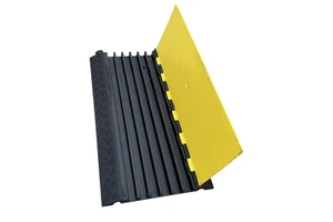 Flexible 90cm 100% Reclyed Rubber 6 Channel Heavy Duty Cable Protector Ramp Straight Cable Covers Hump