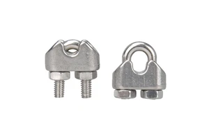 Factory Price Wire Rope Clamp U-Bolt Saddle Fasteners 1/8" Cable Clip M3 304 Stainless Steel Wire Rope Clip Cable Clamp in Stock
