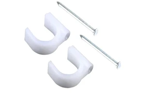 Hot Sale Factory Nylon Cable Clips Manufacturer Quality Plastic Flat Cable Clips with Steel Nail