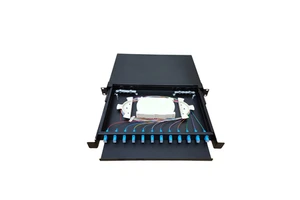 19" Rack Drawer Type Patch Panel Slide-Out for Easy Maintenance Modular Design 1U/2U High Density