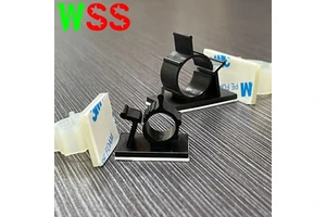 Shenzhen Manufacturer WSS Cale Management Adhesive Plastic Round Cable Holder Cable Clips