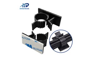 Black Clips Self Adhesive Backed Nylon Wire Adjustable Cable Clips Adhesive Cable Management Drop Wire Holder