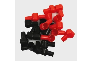 20PCS 12x20mm Red Black Insulating Battery Terminal Cover Boots PVC Vinyl Protective Lug Cap Accessories Tools Cable End Caps