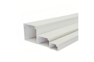 Custom White PVC Cable Tray Accessories Square Cable Tray Bridge Flame Retardant 50x50, 60x60, 100x100