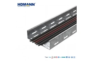 HDMANN European Standard Industrial Hot-Dip Galvanized Perforated Cable Tray For Construction Applications