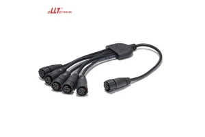 Y Type Splitter Cable Connector Male and Female Electrical Cable Connector