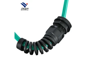 Customized Strain Relief Grip Spiral Nylon Cable Glands Waterproof Wire Connector Electrical Cable Glands