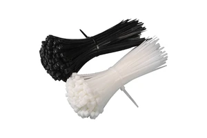 Self-locking Nylon Cable Ties, 4.8x400mm, Made of Nylon 66, Used for Wire Bundling and Fixation