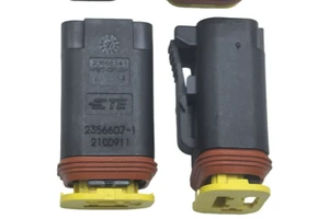 Original TE Connectivity 2356607-1 Automotive Connector Male Shell,Cable to Cable,4 PIN,.197 in [5 mm] Centerline,Sealable,Black