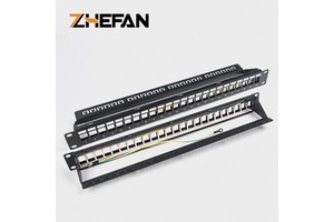 ZHEFAN 19 Inch 1U 24 Port blank patch panel cAT5e cat6 cat6a unloaded empty Patch Panel